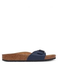 Birkenstock Klapki 1029797 Czarny. Czarne klapki damskie Birkenstock, bez wzorów, ze skóry, bez obcasa, bez zapięcia. Za 359.99 zł.