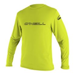 Koszulka do sportów wodnych ONEILL Basic Skins długi rękaw. Białe bluzki damskie O'Neill, xl, bez wzorów, sportowe, bez kołnierzyka, bez ramiączek. Za 186.50 zł.