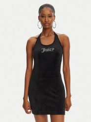 Juicy Couture Sukienka koktajlowa JCWED125326 Czarny Slim Fit. Czarne sukienki damskie Juicy Couture, l, bez wzorów, z syntetyku, wizytowe, bez kołnierzyka, bez ramiączek. Za 149.99 zł.
