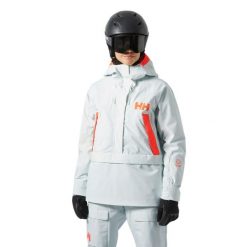 Damska kurtka narciarska Helly Hansen Powchaser Anorak. Zielone kurtki sportowe damskie Helly Hansen, na zimę, bez wzorów, bez ramiączek, bez kaptura, narciarskie. W wyprzedaży za 1,002.50 zł.