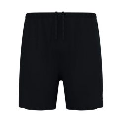 Pantalon Odlo Short 2-en-1 Essential. Czarne spodnie sportowe damskie ODLO, na lato, bez wzorów, sportowe, trekkingowe. Za 269.99 zł.
