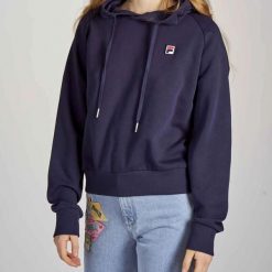 Damska bluza Fila WOEN FLORESHA hoody 687272-170. Niebieskie bluzy damskie Fila, xs, bez wzorów, z bawełny, sportowe, bez ramiączek, z kapturem. Za 183.44 zł.