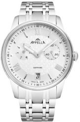 Zegarek męski Appella L70008.5163QF srebrny. Szare zegarki męskie Acappella, bez wzorów, srebrne. Za 1,580.00 zł.