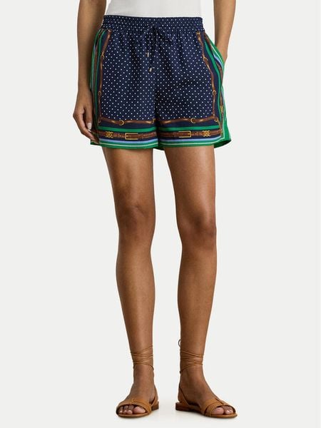 LAUREN RALPH LAUREN Szorty materiałowe 200B20822001 Granatowy Regular Fit. Niebieskie szorty damskie Lauren Ralph Lauren, bez wzorów, z materiału. Za 779.99 zł.
