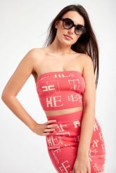TOP ELISABETTA FRANCHI. Topy damskie Elisabetta Franchi, bez wzorów, bez kołnierzyka, bez ramiączek. W wyprzedaży za 487.07 zł.