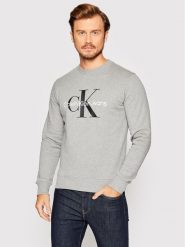 Calvin Klein Jeans Bluza J30J320933 Szary Regular Fit. Szare bluzy męskie Calvin Klein Jeans, m, bez wzorów, z bawełny, bez ramiączek, bez kaptura. Za 289.99 zł.