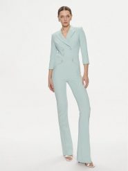 Elisabetta Franchi Kombinezon TU-009-41E2-4421 Zielony Regular Fit. Zielone sukienki damskie Elisabetta Franchi, bez wzorów, z syntetyku, bez kołnierzyka, bez ramiączek. Za 2,799.00 zł.