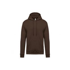 Bluza z kapturem Kariban. Brązowe bluzy męskie KARIBAN, m, bez wzorów, z kapturem. Za 146.50 zł.