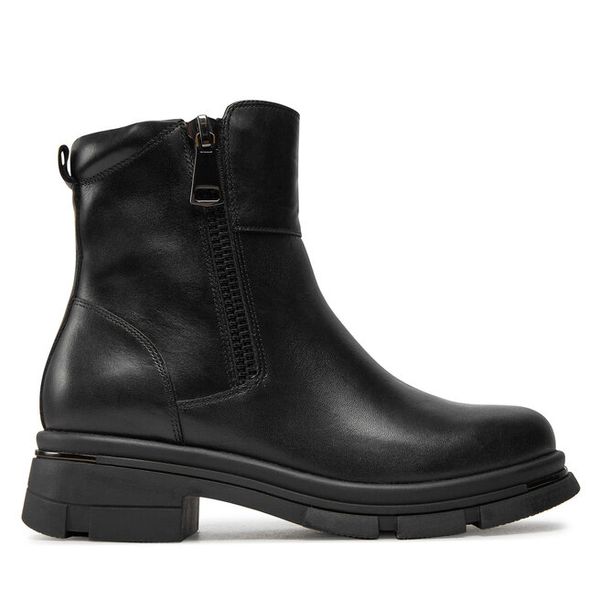 Botki Caprice. Czarne botki damskie Caprice, bez wzorów, bez obcasa, na płaskiej podeszwie, bez zapięcia. Za 539.99 zł.