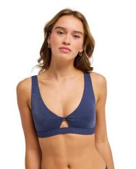 Stanik bikini typu bralette dla Kobiety ROXY SHINE Niebieski. Niebieskie stroje kąpielowe damskie Roxy, l, bez wzorów, z elastanu. Za 169.99 zł.
