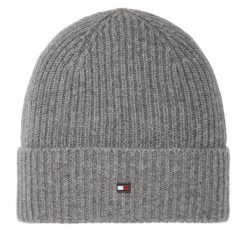 Czapka Tommy Hilfiger. Szare czapki męskie Tommy Hilfiger, na zimę, bez wzorów. Za 369.99 zł.