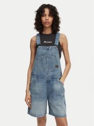G-Star Raw Ogrodniczki D28887-D788 Niebieski Loose Fit. Niebieskie szorty damskie G-Star Raw, bez wzorów, z bawełny, retro. Za 509.99 zł.