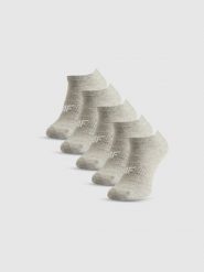 4F Skarpetki stopki (5-pack) damskie - szare 39-42. Szare skarpetki damskie 4F, bez wzorów, z bawełny. Za 59.99 zł.