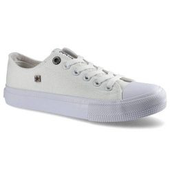 Białe Trampki Big Star Damskie Modne Obuwie. Białe trampki i tenisówki damskie BIG STAR, bez wzorów, z jeansu, bez zapięcia. Za 129.00 zł.