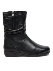 Caprice Botki 9-26456-43 Czarny. Czarne botki damskie Caprice, bez wzorów, ze skóry, bez obcasa, na płaskiej podeszwie, bez zapięcia. Za 549.99 zł.