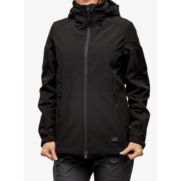Kurtka softshell damska Helikon-Tex Gunfighter Woman's Jacket. Czarne kurtki sportowe damskie HELIKON-TEX, s, bez wzorów, z softshellu, bez ramiączek, bez kaptura, trekkingowe. Za 429.99 zł.