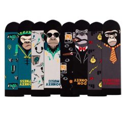 Zestaw 4 par skarpetek bawełnianych Arty Socks Małpy w pudełku prezentowym. Skarpety męskie OEM, bez wzorów, z bawełny. Za 156.63 zł.
