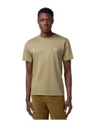 MESKA KOSZULKA WRANGLER SMALL GRAPHIC TEE ALOE 112371473. T-shirty męskie Wrangler, m, bez wzorów, bez kołnierzyka, bez ramiączek. Za 79.99 zł.