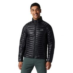 Kurtka turystyczna Mountain Hardwear Ghost Whisperer/2. Czarne kurtki męskie MOUNTAIN HARDWEAR, l, bez wzorów, z puchu, bez kaptura. Za 1,688.00 zł.