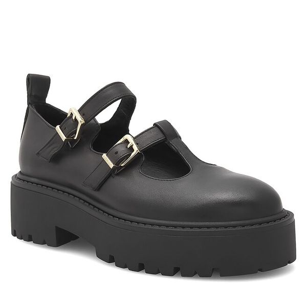 Półbuty Badura. Czarne półbuty damskie Badura, bez wzorów, bez obcasa, na płaskiej podeszwie, bez zapięcia. Za 359.99 zł.