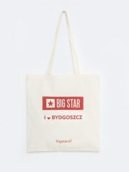 Torba bawełniana unisex Bydgoszcz 102. Białe torby podróżne damskie BIG STAR, z aplikacjami, z bawełny, na ramię. Za 4.99 zł.