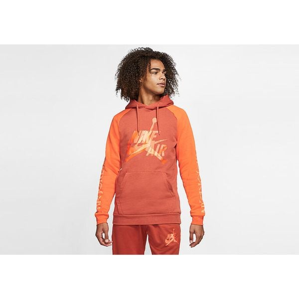 Bluza męska nike air jordan jumpman classics fleece pullover hoodie dark russet. Brązowe bluzy męskie Nike, m, bez wzorów, sportowe, bez ramiączek, bez kaptura. Za 279.00 zł.