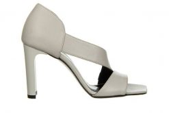 Sandały Bayla-159 4556 002-P Szary Lico 159133, Skóra naturalna - 36. Szare sandały damskie Bayla, bez wzorów, z materiału, z otwartym noskiem, bez obcasa, na słupku, bez zapięcia. W wyprzedaży za 179.10 zł.