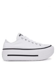 Converse Trampki Chuck Taylor All Star Lift Double Stack Platform A15491C Biały. Białe trampki i tenisówki damskie Converse, bez wzorów, z materiału, bez zapięcia. Za 329.99 zł.