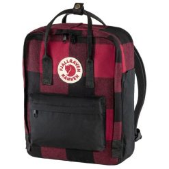 Plecak miejski Fjallraven Kanken Re-Wool - red/black. Czerwone plecaki męskie Fjällräven, bez wzorów, sportowe. Za 550.99 zł.