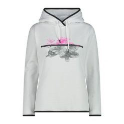 Bluza damska z kapturem CMP. Białe bluzy damskie CMP, xl, bez wzorów, z polaru, bez ramiączek, z kapturem. Za 315.50 zł.