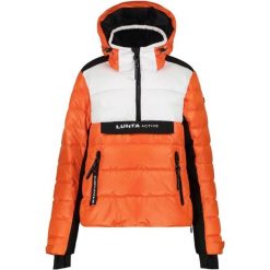 Kurtka Narciarska Damska Luhta Kumputunturi. Białe kurtki sportowe damskie Luhta, na zimę, s, bez wzorów, bez ramiączek, bez kaptura, narciarskie. W wyprzedaży za 799.20 zł.