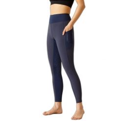 Damskie legginsy jeździeckie o średniej przyczepności Ariat Boreas. Niebieskie legginsy damskie Ariat, bez wzorów, z elastanu. Za 617.50 zł.