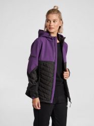 Kurtka damska Hummel North Hybrid. Fioletowe kurtki sportowe damskie Hummel, na jesień, xl, bez wzorów, z polaru, bez ramiączek, z kapturem, outdoorowe. Za 447.50 zł.