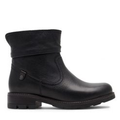 Botki Go Soft. Czarne botki damskie GO SOFT, bez wzorów, bez obcasa, na płaskiej podeszwie, bez zapięcia. Za 259.99 zł.