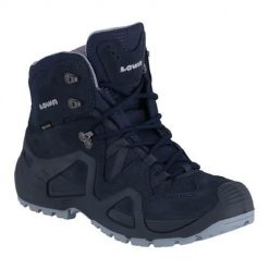 Buty trekkingowe damskie Lowa Zephyr Mid Gtx. Niebieskie obuwie trekkingowe damskie Lowa, z materiału, za kostkę, bez zapięcia. Za 772.00 zł.