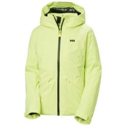 Damska kurtka narciarska Helly Hansen Courchevel. Zielone kurtki sportowe damskie Helly Hansen, na zimę, xl, bez wzorów, z poliamidu, bez ramiączek, narciarskie, primaloft. Za 1,415.00 zł.