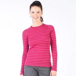 Bluza termoaktywna damska z długim rękawem Skadi - 100% Wełna Merino. Czerwone bluzy damskie WOOLONA, s, bez wzorów, z wełny, sportowe, bez ramiączek, bez kaptura. W wyprzedaży za 324.00 zł.