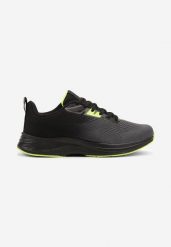 Czarno-Szare Buty Sportowe Sneakersy Ozdobione Tłoczeniem Sarivara. Czarne buty sportowe męskie Born2be, bez wzorów, z jeansu, bez zapięcia. Za 89.99 zł.