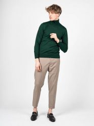 Takeshy Kurosawa Sweter | 83475 | Maglia D/Vita Calato Lana | Mężczyzna | Zielony. Zielone swetry męskie Takeshy Kurosawa, m, bez wzorów, z dzianiny, bez kołnierzyka, bez ramiączek. W wyprzedaży za 369.00 zł.
