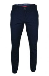 Granatowe Casualowe Męskie Spodnie -RIGON- Zwężane, Bawełniane, Chinosy, Atramentowe, Letnie. Niebieskie eleganckie spodnie męskie Rigon, bez wzorów, z bawełny. Za 149.00 zł.