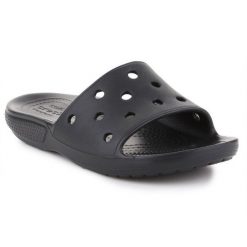Klapki Crocs Classic Slide Black 206121-001 czarne. Czarne klapki męskie bez wzorów, z materiału, bez zapięcia. Za 239.37 zł.