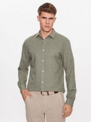 Only & Sons Koszula 22012321 Zielony Slim Fit. Zielone koszule męskie Only & Sons, m, bez wzorów, z bawełny, bez kołnierzyka, bez ramiączek. Za 129.99 zł.