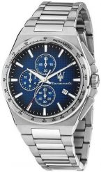 Zegarek Maserati Zegarek Męski Maserati Velocita Slim R8873653003 Chronograph Blue Dial. Niebieskie zegarki męskie maserati, bez wzorów. Za 613.99 zł.