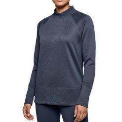 Bluza treningowa damska Under Armour Storm Sweater. Niebieskie bluzy damskie Under Armour, bez wzorów, z poliesteru, sportowe, bez ramiączek, bez kaptura. W wyprzedaży za 181.00 zł.