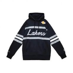 Bluza sportowa męska Mitchell & Ness Los Angeles Lakers. Czarne bluzy sportowe męskie Mitchell & Ness, m, bez wzorów, z kapturem. Za 676.00 zł.