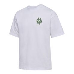 Luźna koszulka Hummel Bees Stadium. Białe bluzki damskie Hummel, bez wzorów, bez kołnierzyka, bez ramiączek. Za 152.50 zł.