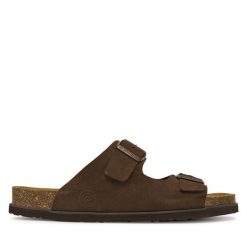 Klapki Dr. Brinkmann. Brązowe klapki męskie Dr. Brinkmann, bez wzorów, bez zapięcia. Za 249.99 zł.