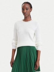 Lacoste Sweter AF3241 Kremowy Regular Fit. Białe swetry nierozpinane damskie Lacoste, bez wzorów, z syntetyku, bez kołnierzyka, bez ramiączek. Za 769.99 zł.