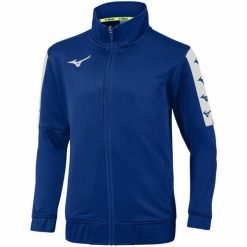 Bluza Mizuno Nara TT. Niebieskie bluzy męskie Mizuno, bez wzorów, sportowe, bez ramiączek, bez kaptura. Za 191.00 zł.