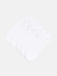 Bawełniane skarpetki 5 pack - biały. Białe skarpetki damskie Sinsay, bez wzorów, z bawełny. Za 12.99 zł.